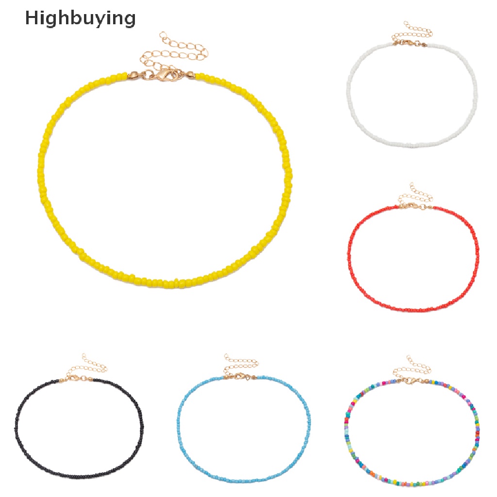 Hbid Kalung Choker Rantai Manik Warna Warni Gaya Boho Untuk Wanita