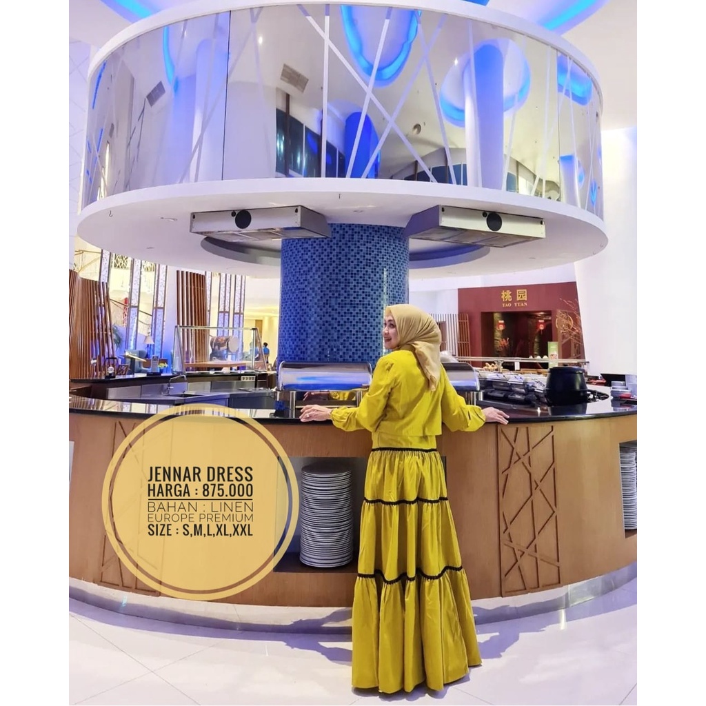 DRESS UMBRELLA BY VIE SUSANTI (SEMI CUTTING) BAHAN LINEN PREMIUM + JAHITAN BUTIK