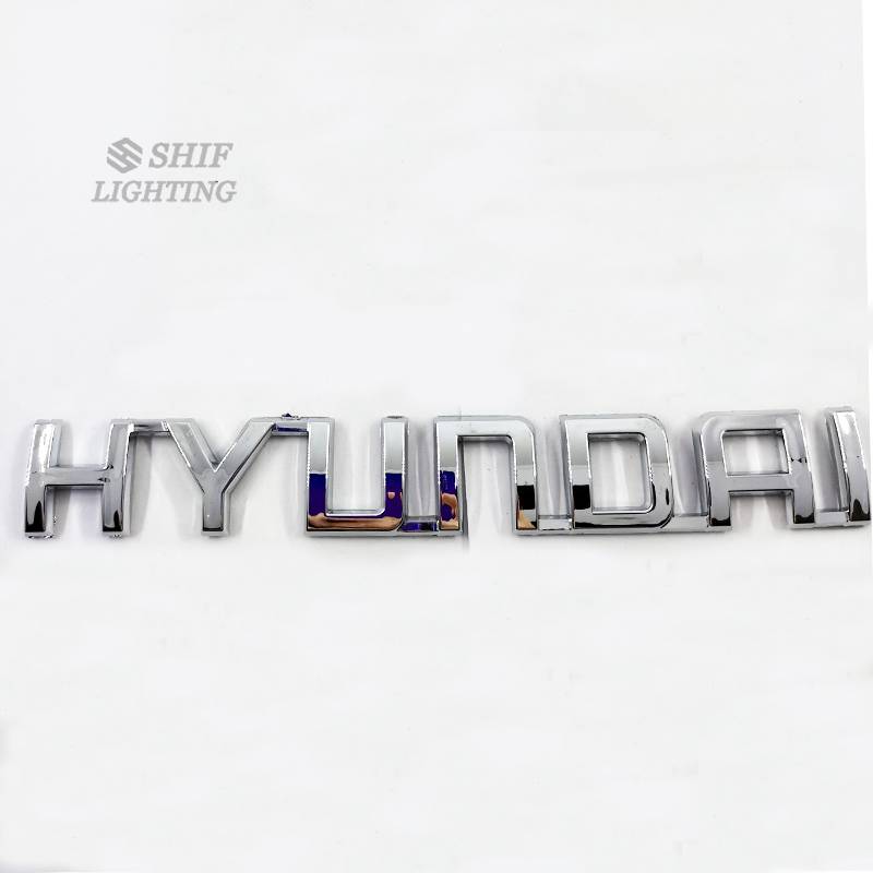 1pc Stiker Emblem Logo Hyundai Bahan Abs Krom Untuk Bagasi Belakang Mobil Hyundai