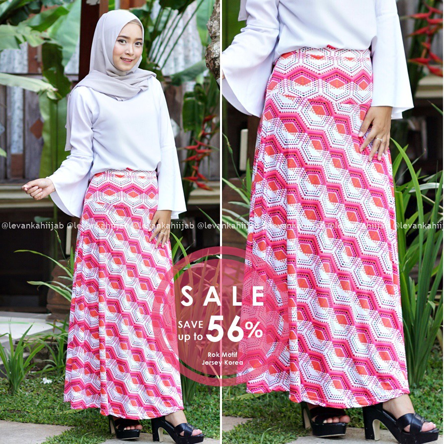 BANTING HARGA ! Rok Motif Murah bahan Jersey