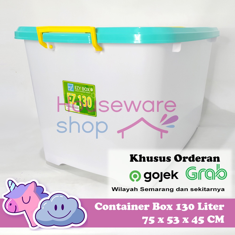 Tempat Kotak Penyimpanan /  Container Box Roda Ezy 130 Liter
