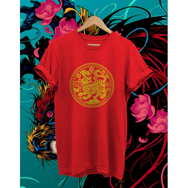 KAOS IMLEK SINCIA macan tiger BULAT BESAR YEAR OF THE OX NEW BAJU SINCIA