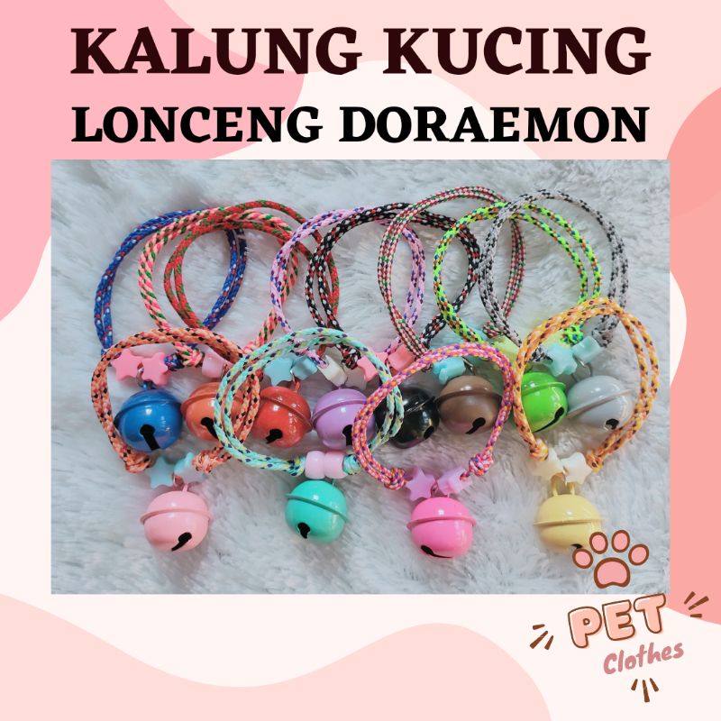 Kalung Kucing Lonceng Besar Doraemon 22MM