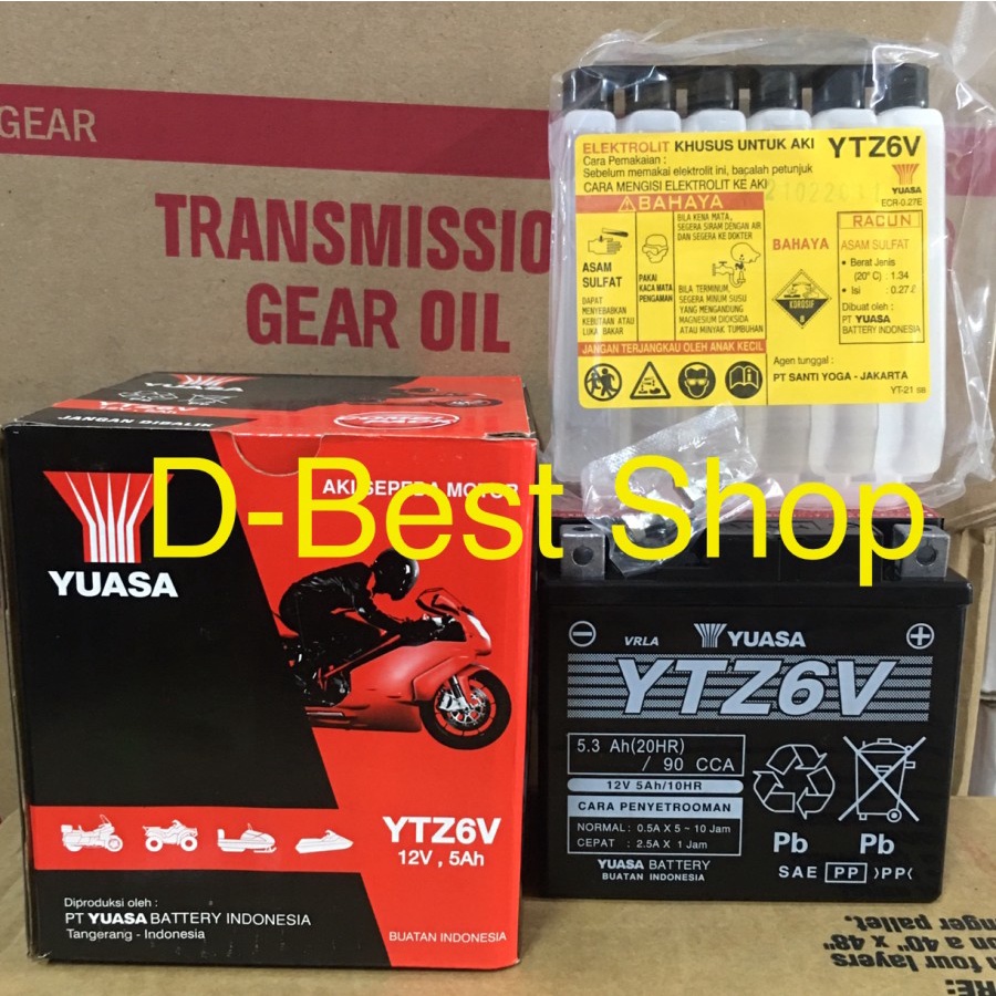 Aki Motor YUASA YTZ6V - MF Honda CB150R, CBR 150, VARIO 125