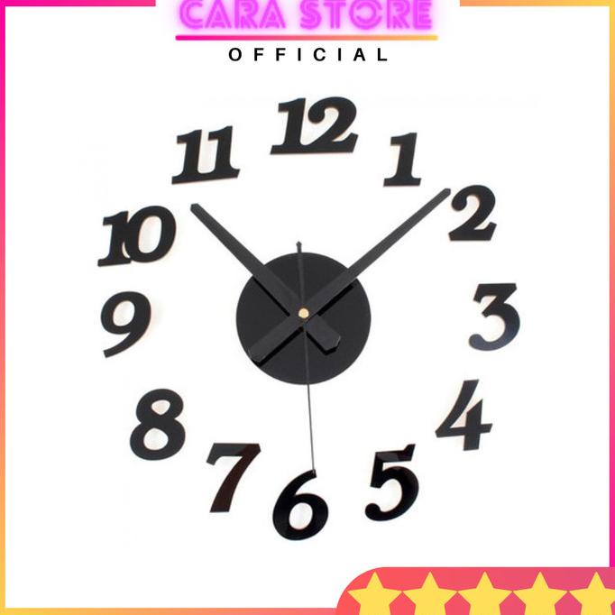 Jam Dinding DIY Tempel Tembok Ukuran Besar 30-50cm DIY-03