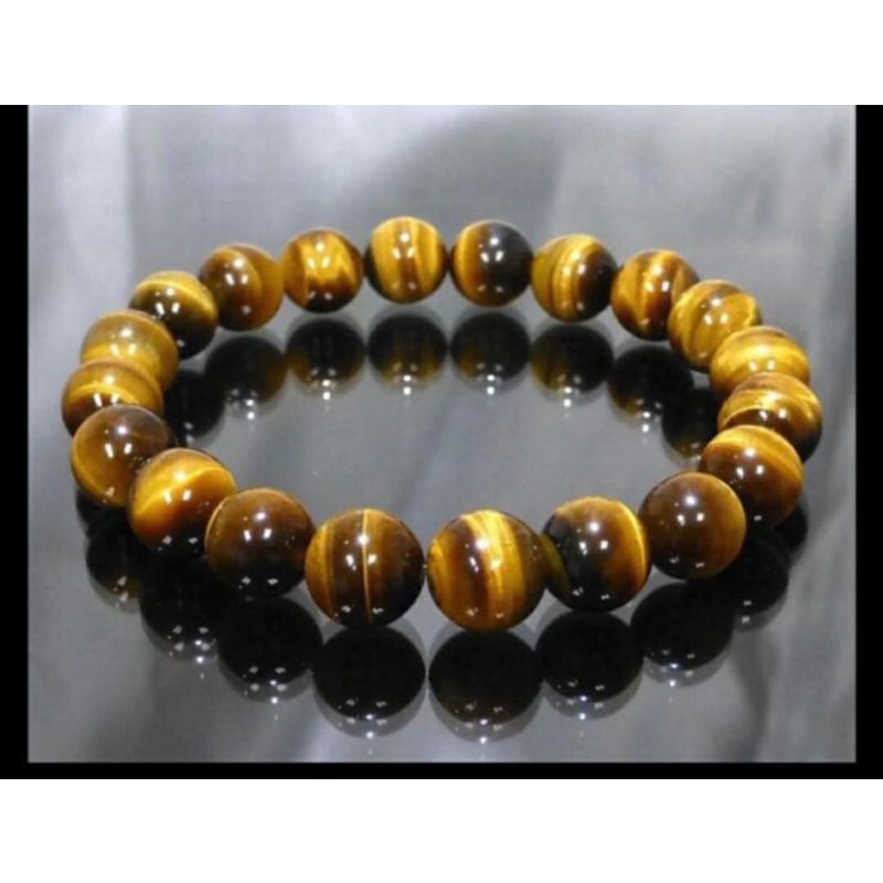 TERMURAH Gelang Giok  tiger eye asli 100% Untuk Kesehatan Import Natural Asli Batu Alam Pria/Wanita