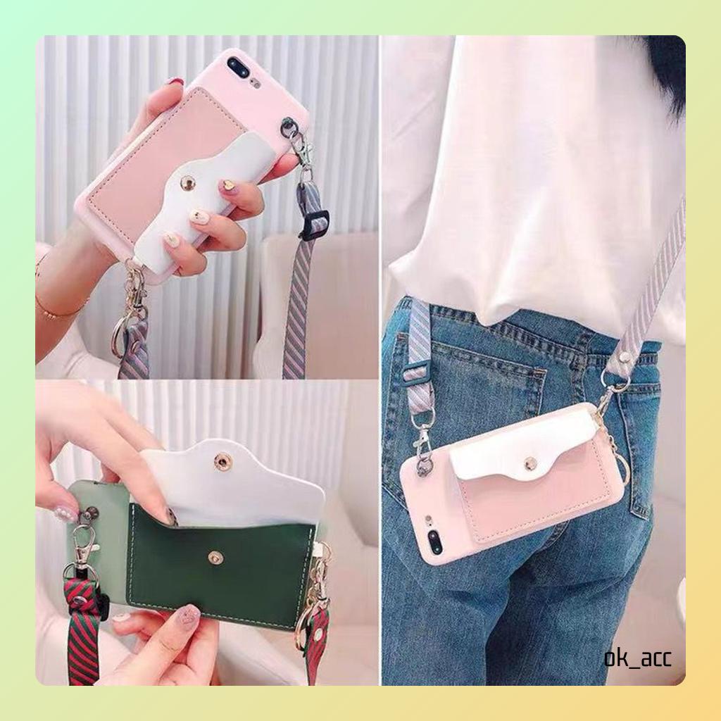 Casing Tali Panjang FH72 WM For Iphone 6 6s 6g 6+ 6s+ 7 8 7+ 8+ X Xs 11 12 13 14+ Plus Pro Max