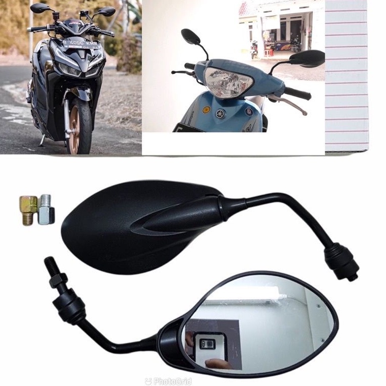 sepasang Spion Motor Model X1 Yamaha 125z Thailand Honda &amp; Yamaha Vario,Beat,Nmax,Aerox,Lexi Fizr,Jupiter Z Jupiter MX &amp; Motor Lain Nya universal