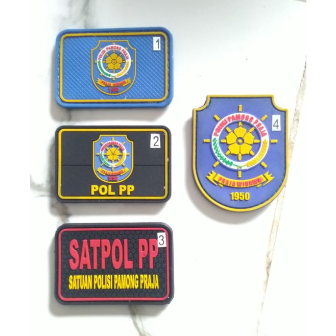 PATCH RUBBER EMBLEM KARET BERPEREKAT SATPOL PP