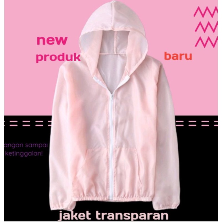 jaket transparan Anti sinar UV