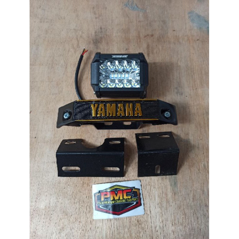 Lampu LED Strobo rx king 15 led set dudukan set kumis yamaha rx king