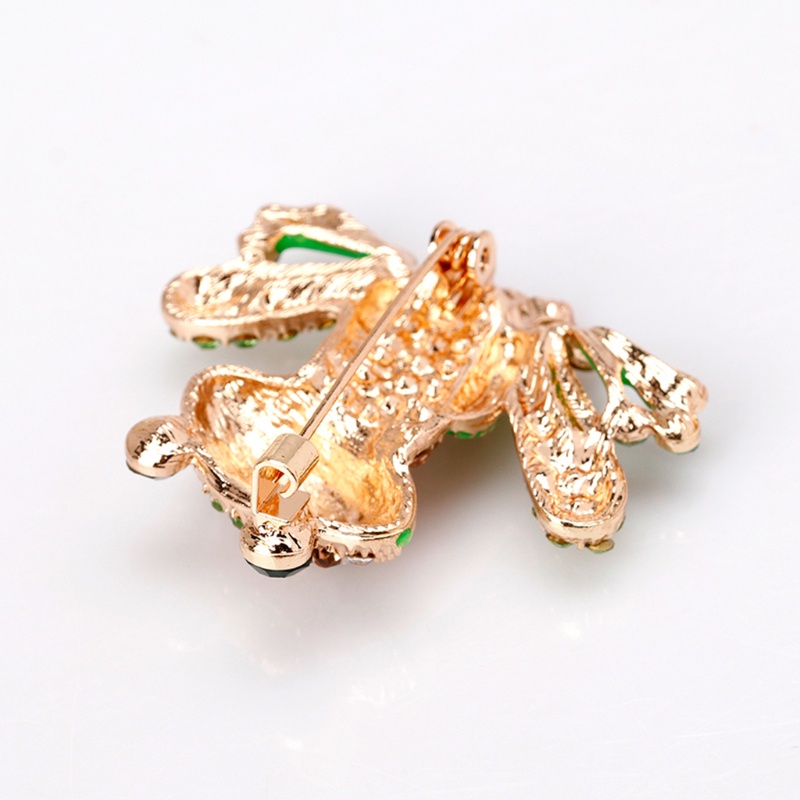 SIY  Frog Brooch Pins For Women Men Jewelry Costume Gifts Enamel Rhinestone Colorful