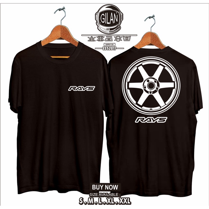 Kaos Baju Rays TE37 TE 37 Velg Mobil Kaos Otomotif - Gilan Cloth