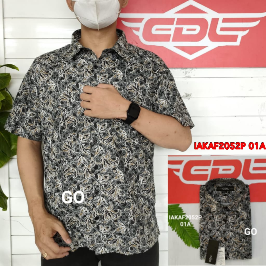 gof CDL (CARDINAL) KEMEJA BATIK FORMAL REGULAR FIT Pakaian Pria Atasan Kemeja Hem Lengan Pendek Original