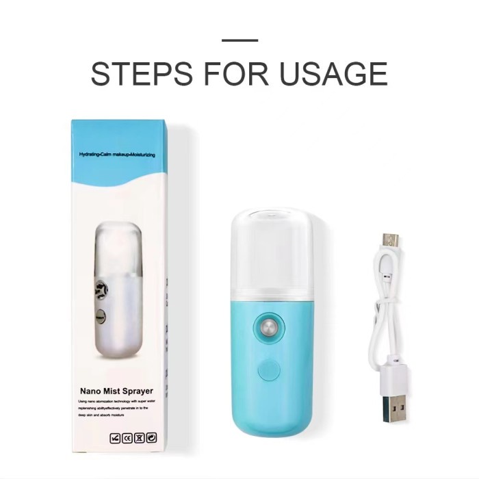 Nano Spray Perawatan Wajah Mini Portable Usb Mist Sprayer Pelembab