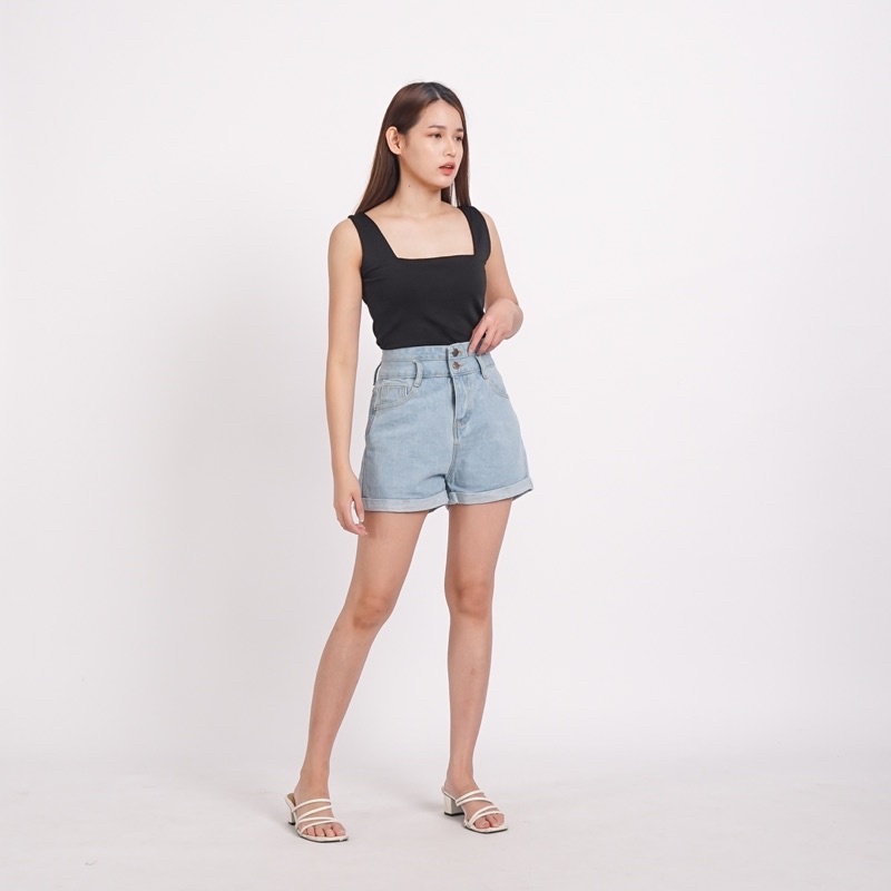 [LUXE.DLABEL]-ALEXIS JEANS| Celana pendek wanita jeans highwaist hot pants wanita import premium