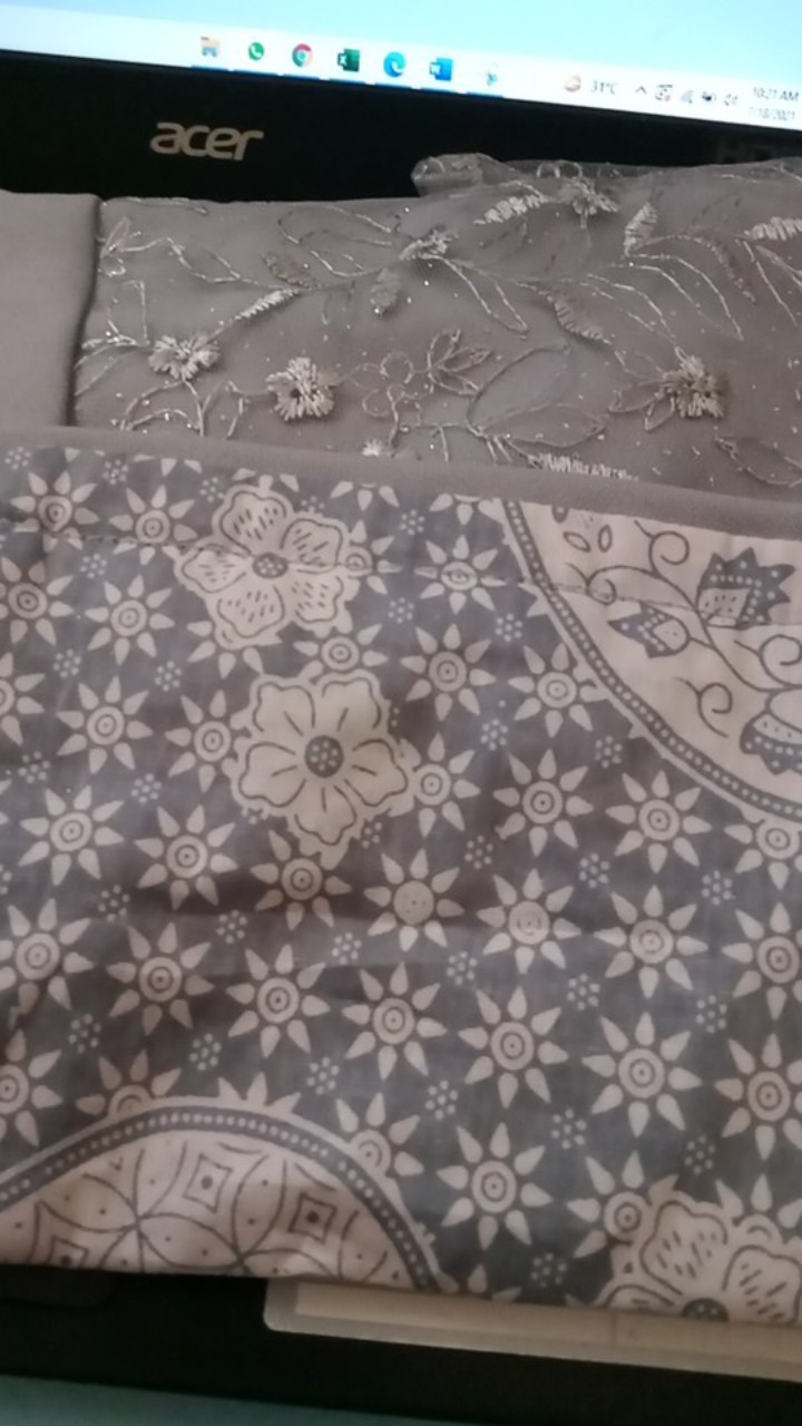 Atasan Blouse Batik Wanita Modern Fashion Wanita Kekinian Brokat Batik Kombinasi Ruby And Arsyla