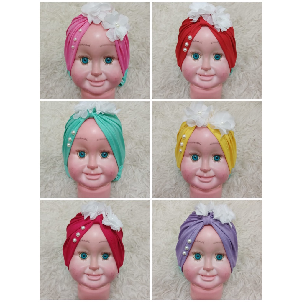 TERBARU Aksesoris Bandana Bayi Rose / Turban Bayi Rose / Turban Bayi Perempuan / Turban Bayi 0 6 Bulan