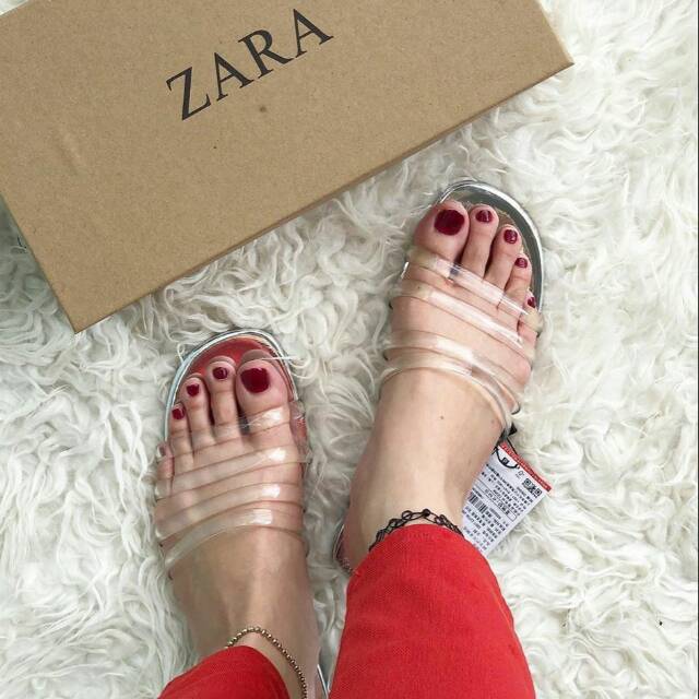 Sandal Zara Bening Free Box Sepatu Zara