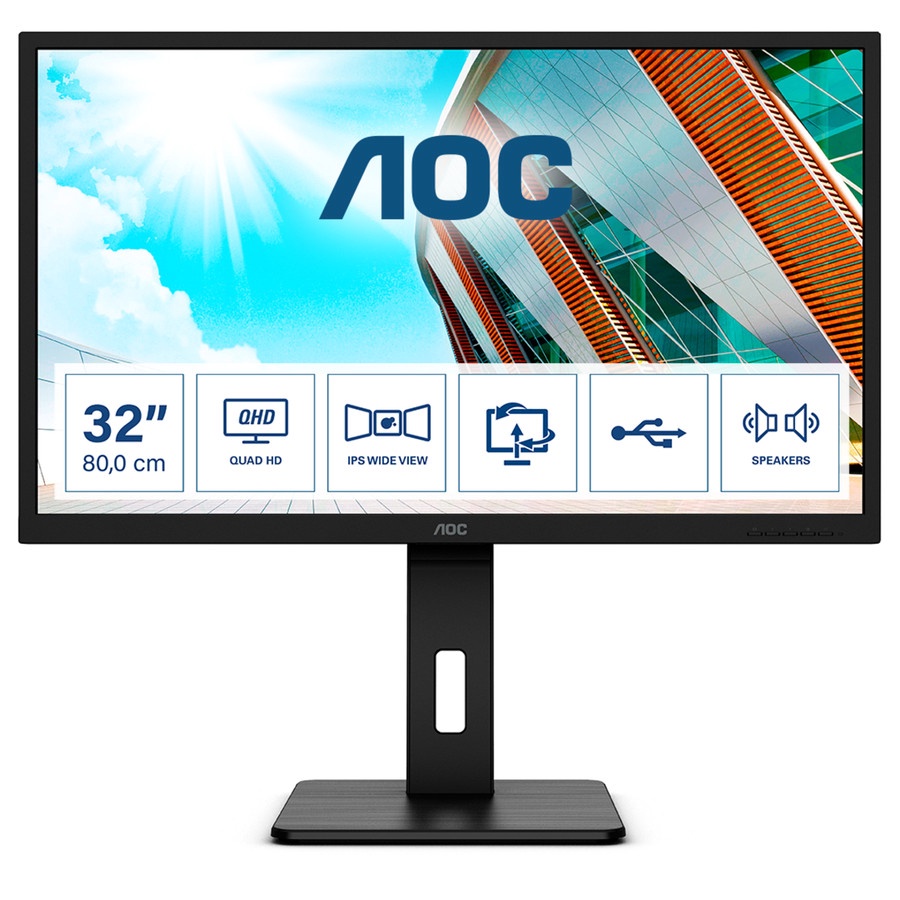 Monitor AOC Q32P2C/70 32' IPS Panel QHD USB Type C