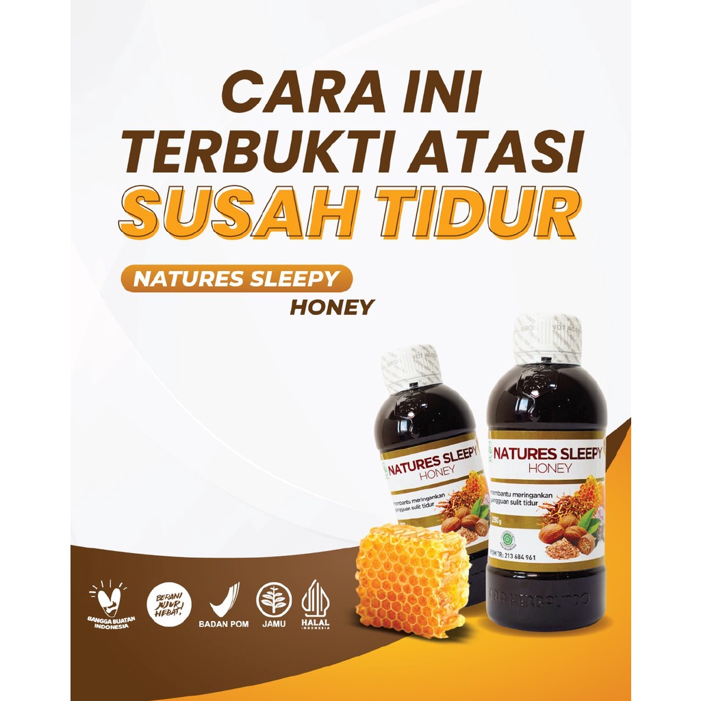 Madu Natures Sleepy Honey Herbal Insomnia Mengatasi Gangguan Susah Tidur Paling Ampuh