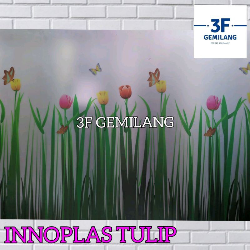 Fiber Plastik Penutup Pagar INNOPLAS 75 Motif Tulip Meteran