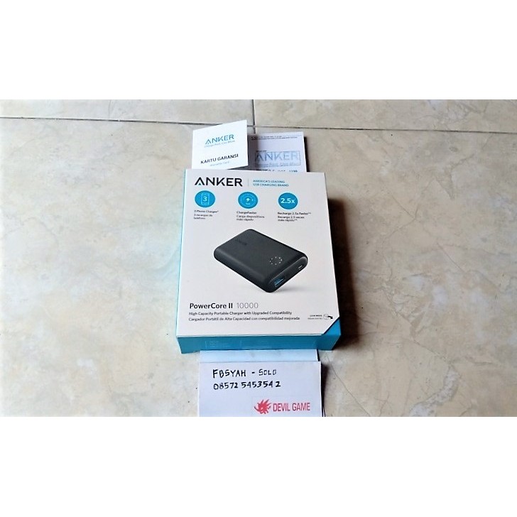 Anker Power Core II 10.000 MAh Power Bank Garansi Resmi Anker