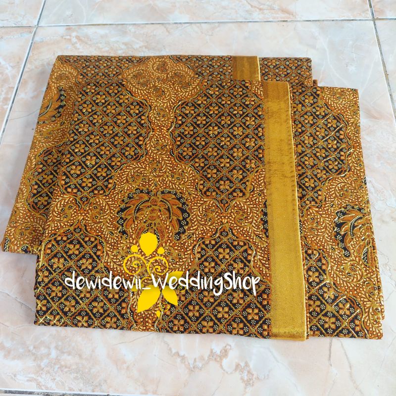 1set Jarik + Blangkon Pengantin, Motif Buntal Melati