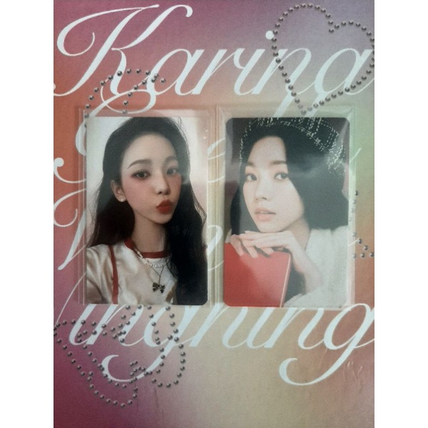 photocard karina sg22 & lenti black mamba