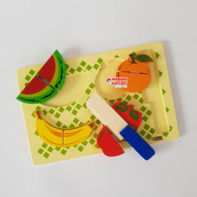 Mainan Kayu - Chunky Potong Buah