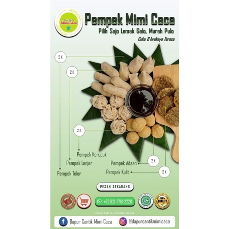 

pempek mimi caca berbagai jenis