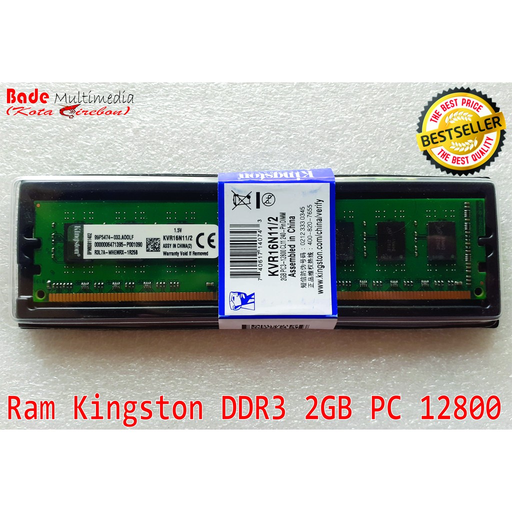 RAM Ram Memory Kingston Komputer PC DDR3 2 GB PC 12800/16000Mhz