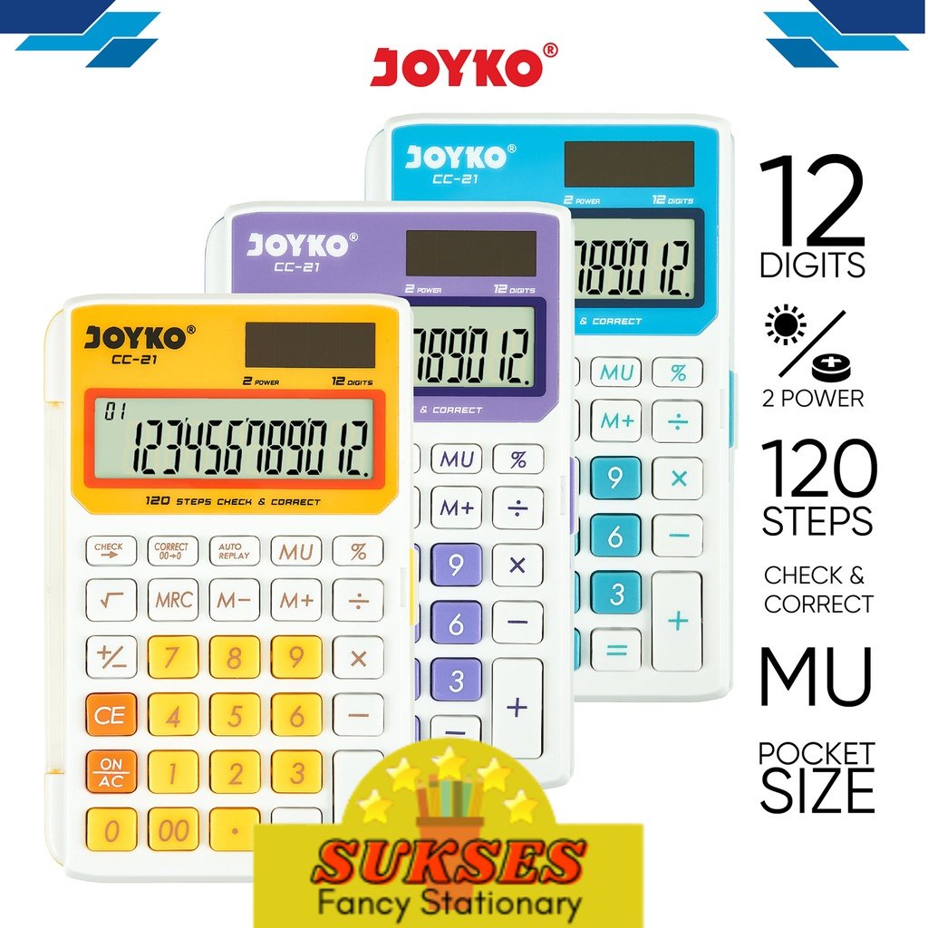 

Calculator Kalkulator Joyko CC-21 12 Digits Check Correct