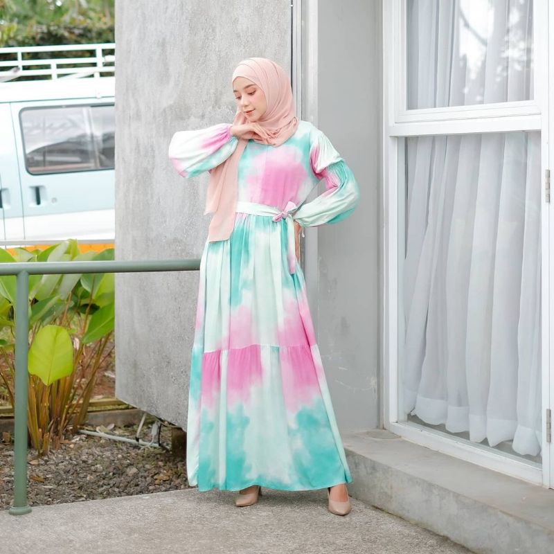 DRESS MUSLIM - BERLY DRESS - FLOWLY DRESS - DRESS TERLARIS - PAKAIAN TERLARIS