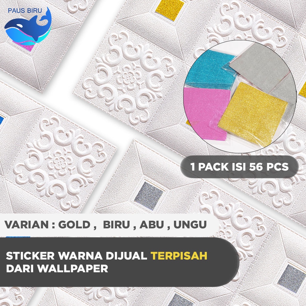 WALLPAPER 3D FOAM MOTIF BATIK  WALLSTICKER 70X70CM WALL STIKER / WALLPAPER 3D BATIK-5