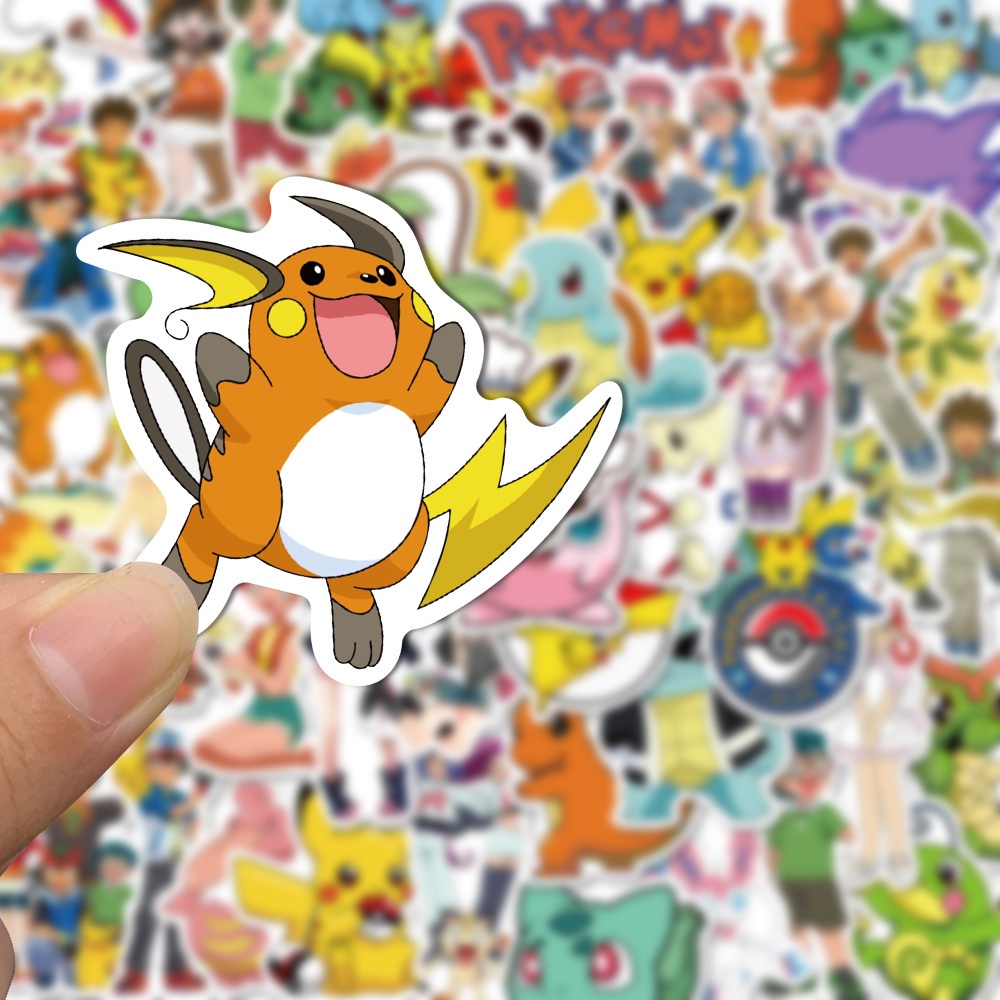 50pcs Stiker Graffiti Kartun Anime Pokemon Lucu Anti Air Untuk Dekorasi Laptop