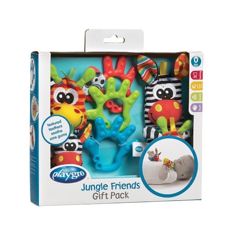 Playgro Baby Jungle Friends Gift Pack - 1 Set Hadiah/Kado untuk Anak Bayi