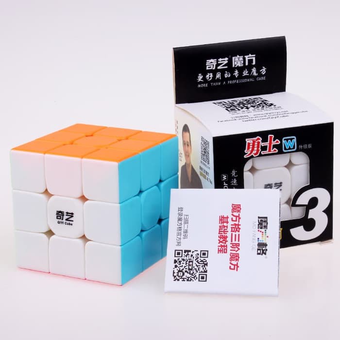 Rubic's Magic Cube (Permainan Rubik Kubus Ajaib) Ukuran 3x3x3 Merek Qiyi Versi Warrior W Stickerless