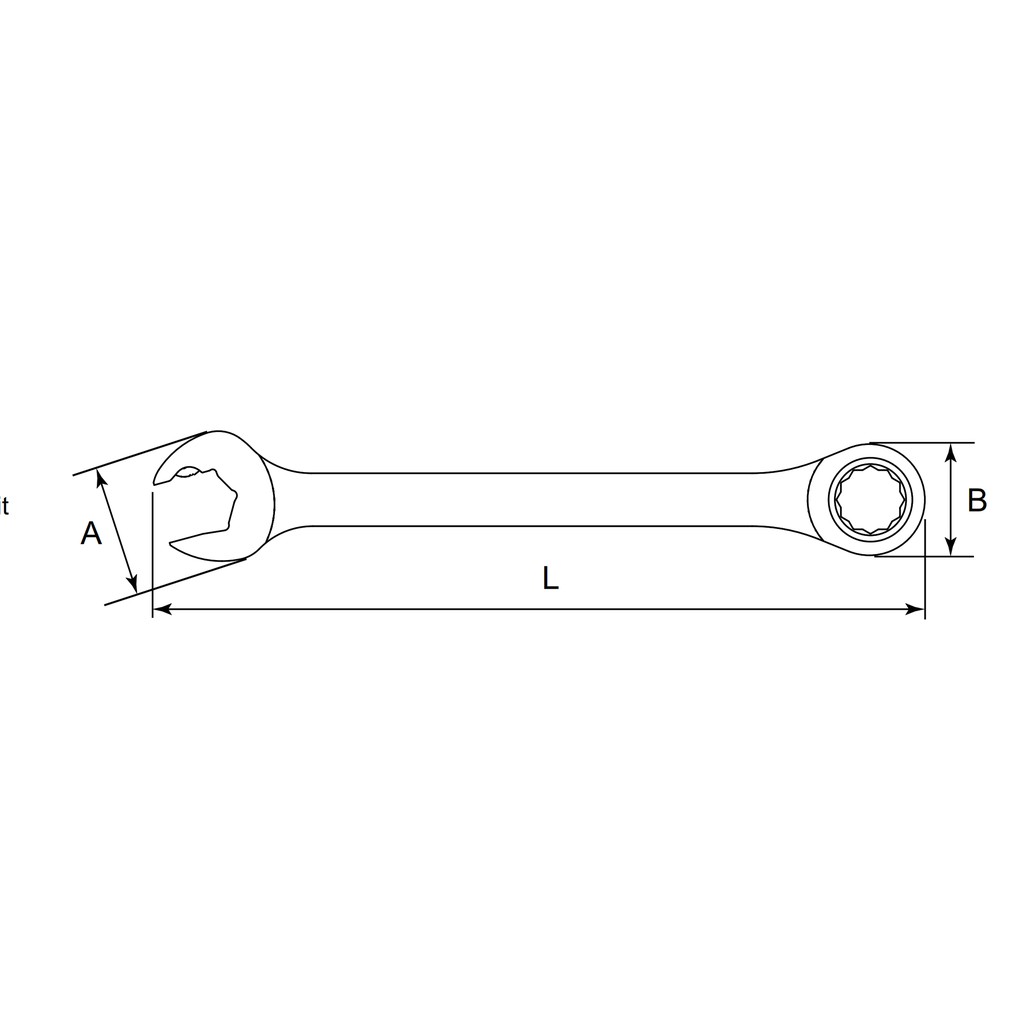 Kunci RIng Pas Ratchet Wrench 18 mm Combination Double 43614 SATA TOOLS