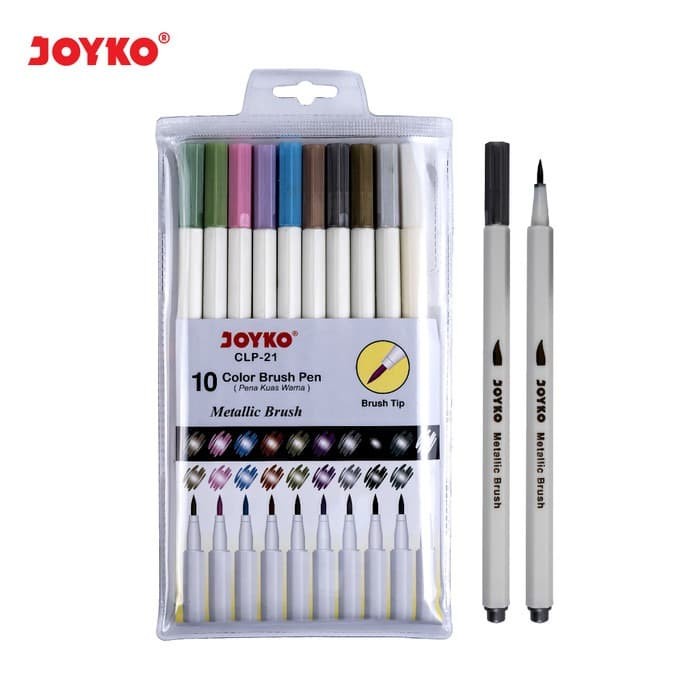 

Gaya Color Brush Pen Pena Kuas Warna Joyko Clp-21 10 Warna Color Gilaa!!!