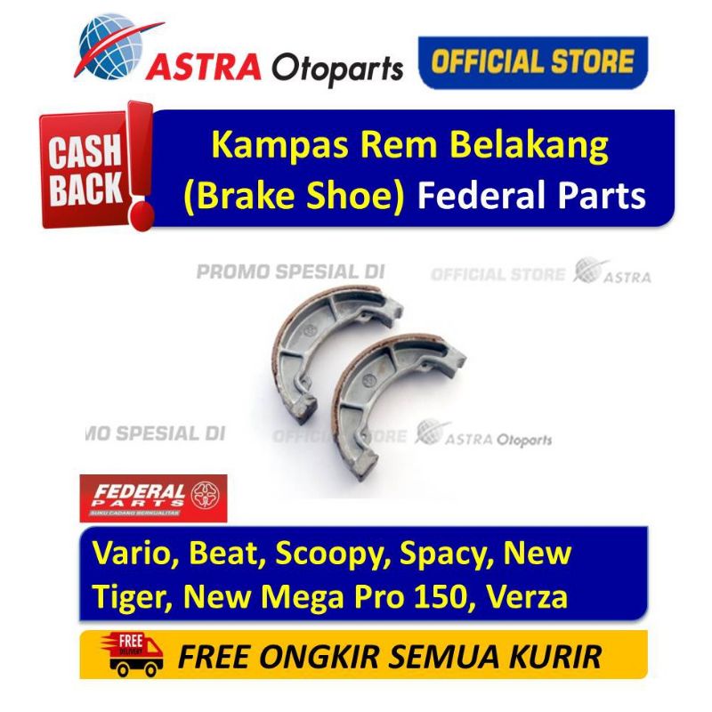 Kampas Rem Belakang Beat Vario Verza Federal All Vario 125 150 Original Federal