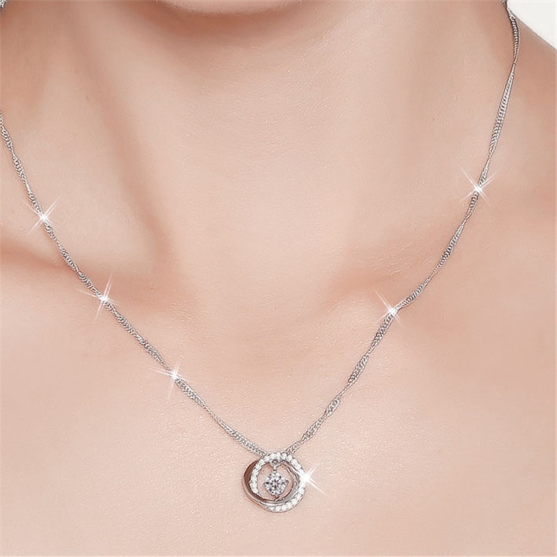 [Ready Stock]Fashion New Circle Pendant Simple All-Match Necklace