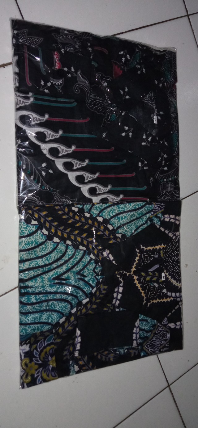 Baju Pakaian Kemeja Batik Hem Kantor Pria Dewasa Lengan Pendek