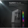 Fantech STRIKE CG72 Tempered Glass Casing Komputer PC Gaming Case RGB