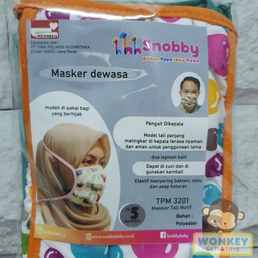 Masker Kain isi 5 Snobby TPM3201