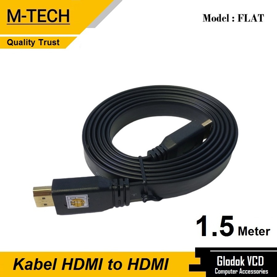 M-Tech Kabel HDMI 1.5M Flat