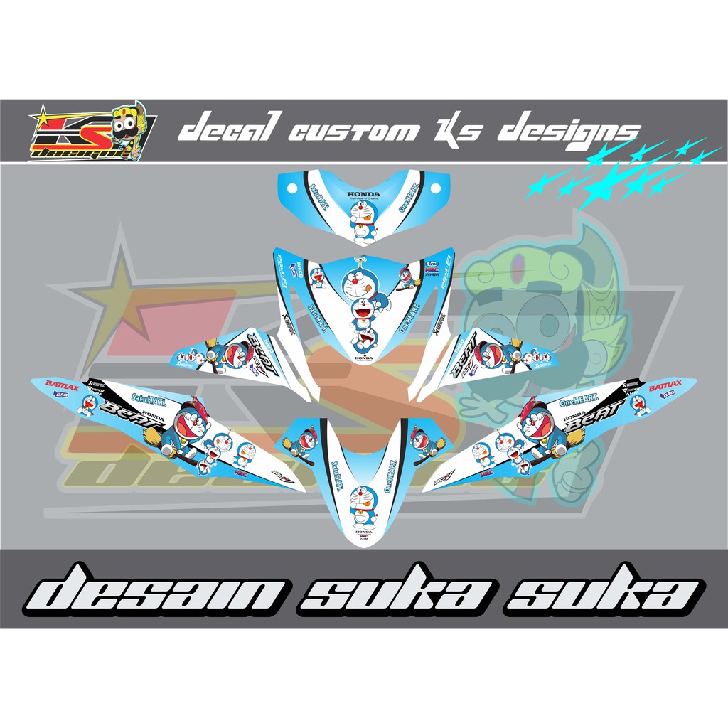 Stiker Decal Beat Fi Doraemon Shopee Indonesia