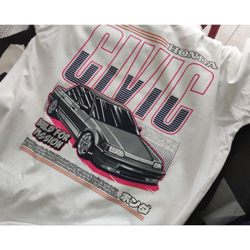 Kaos Mobil Kaos JDM Kaos otomotif Kaos Civic EG6 Grand civic