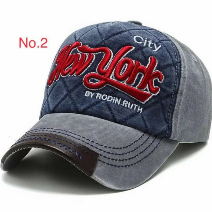 Topi Pria Topi Baseball Cap Import Pria Wanita New York City Kualitas Import - no 2(R6I1) Topi Pria 