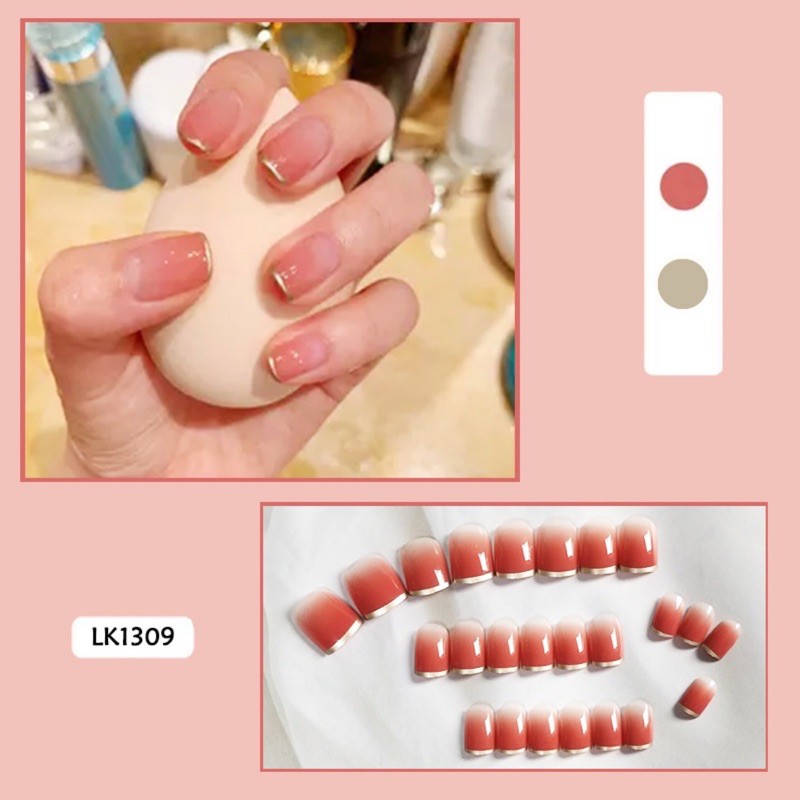 French ombre pink red nails kuku palsu ombre nail kuku palsu wedding